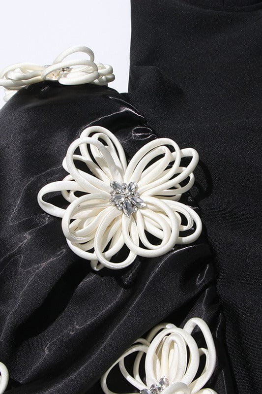 Moon 45 3D Floral Puff Mini Skirt