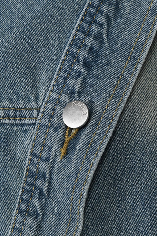 Moon 45 Asymmetric Split Denim Jacket