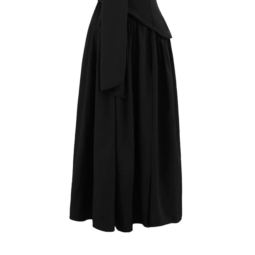 Moon 45 Black / XS Adjustable Strapless Mesh Patchwork Dress