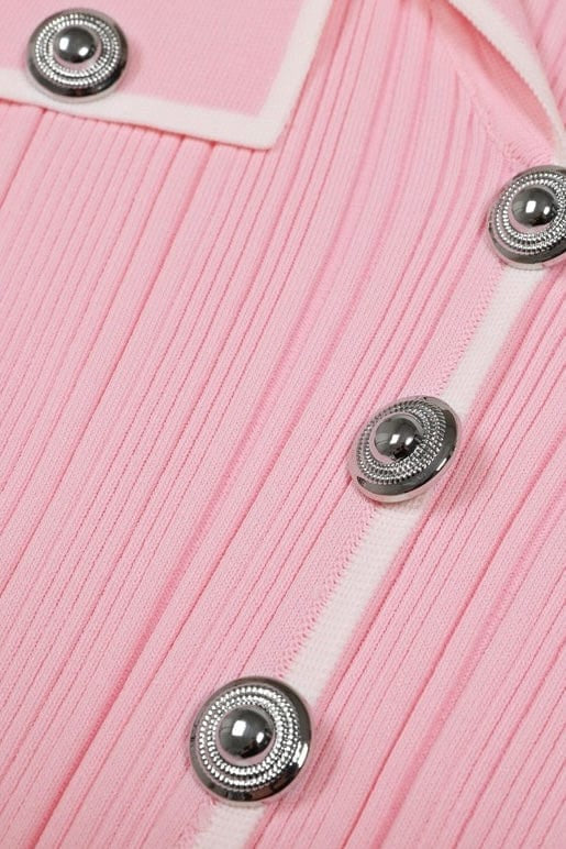 Moon 45 Blazer-Style Lapel Knitted Dress