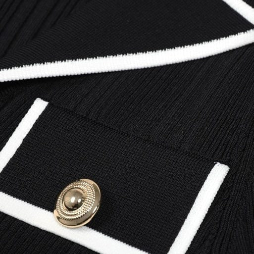 Moon 45 Blazer-Style Lapel Knitted Dress