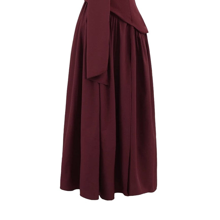 Moon 45 Brown / XS Adjustable Strapless Mesh Patchwork Dress