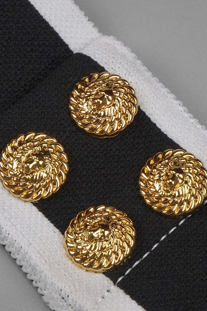 Moon 45 Contrast Knitted Halter Dress