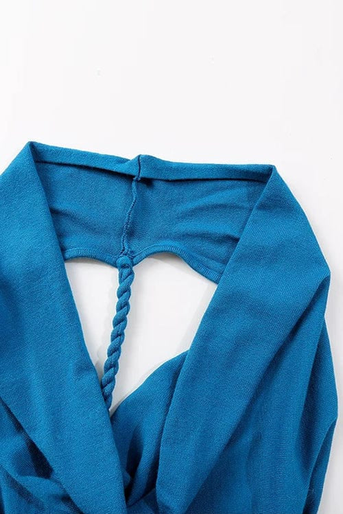 Moon 45 Cowl Neck Halter Backless Top