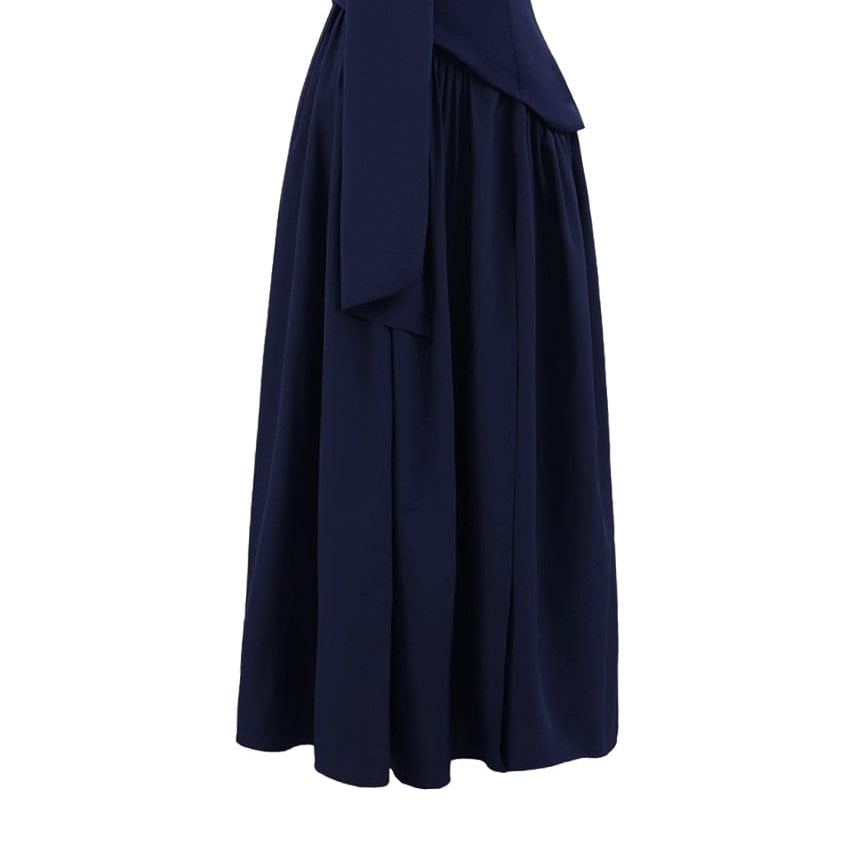 Moon 45 Dark Blue / XS Adjustable Strapless Mesh Patchwork Dress