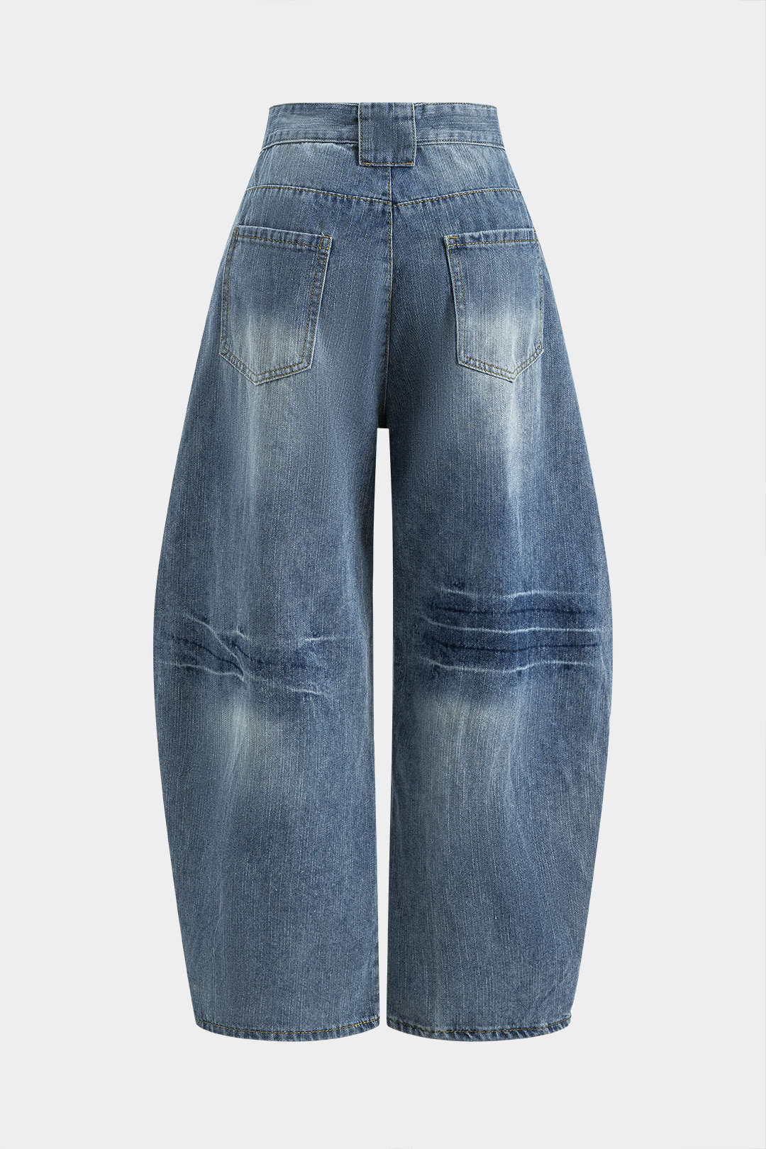 Moon 45 Denim Wide Leg Barrel Jeans