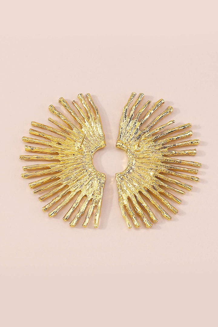 Moon 45 Elegant Metal Scalloped Earrings