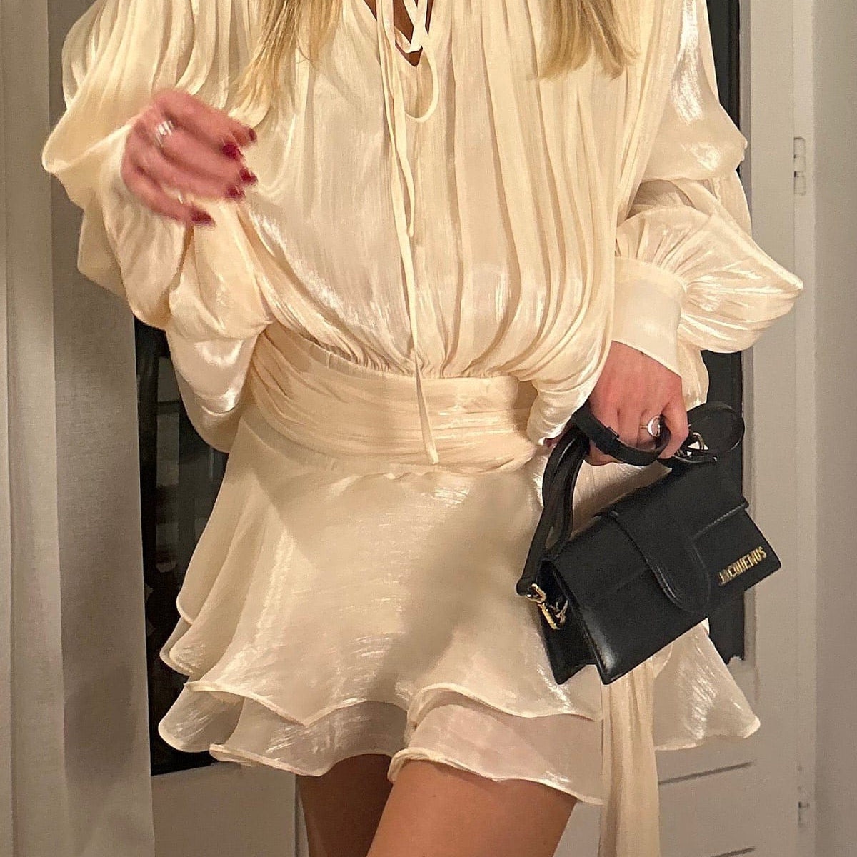 Moon 45 Fully-pleated Ruffled Mini Dress