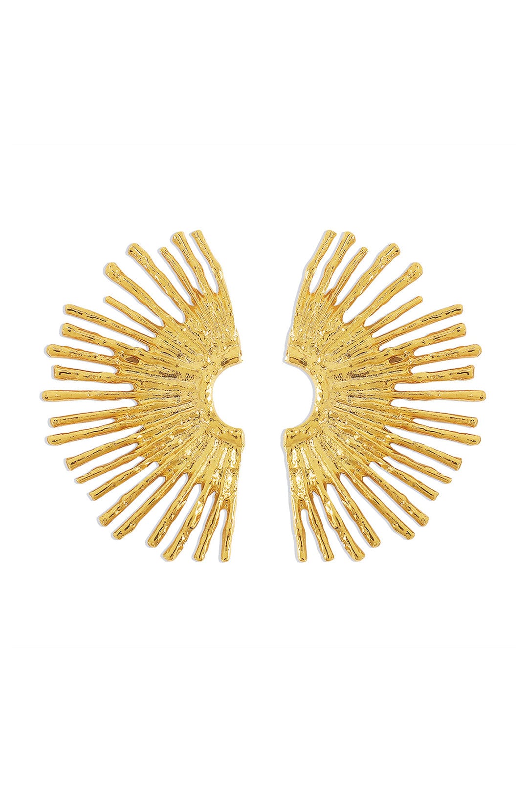 Moon 45 GOLD / ONE SIZE Elegant Metal Scalloped Earrings