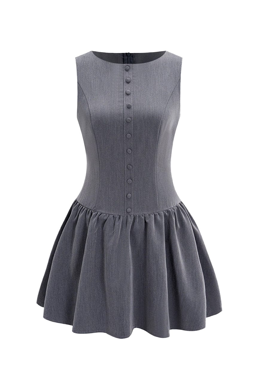 Moon 45 Gray / S High Waist Puff Mini Skirt