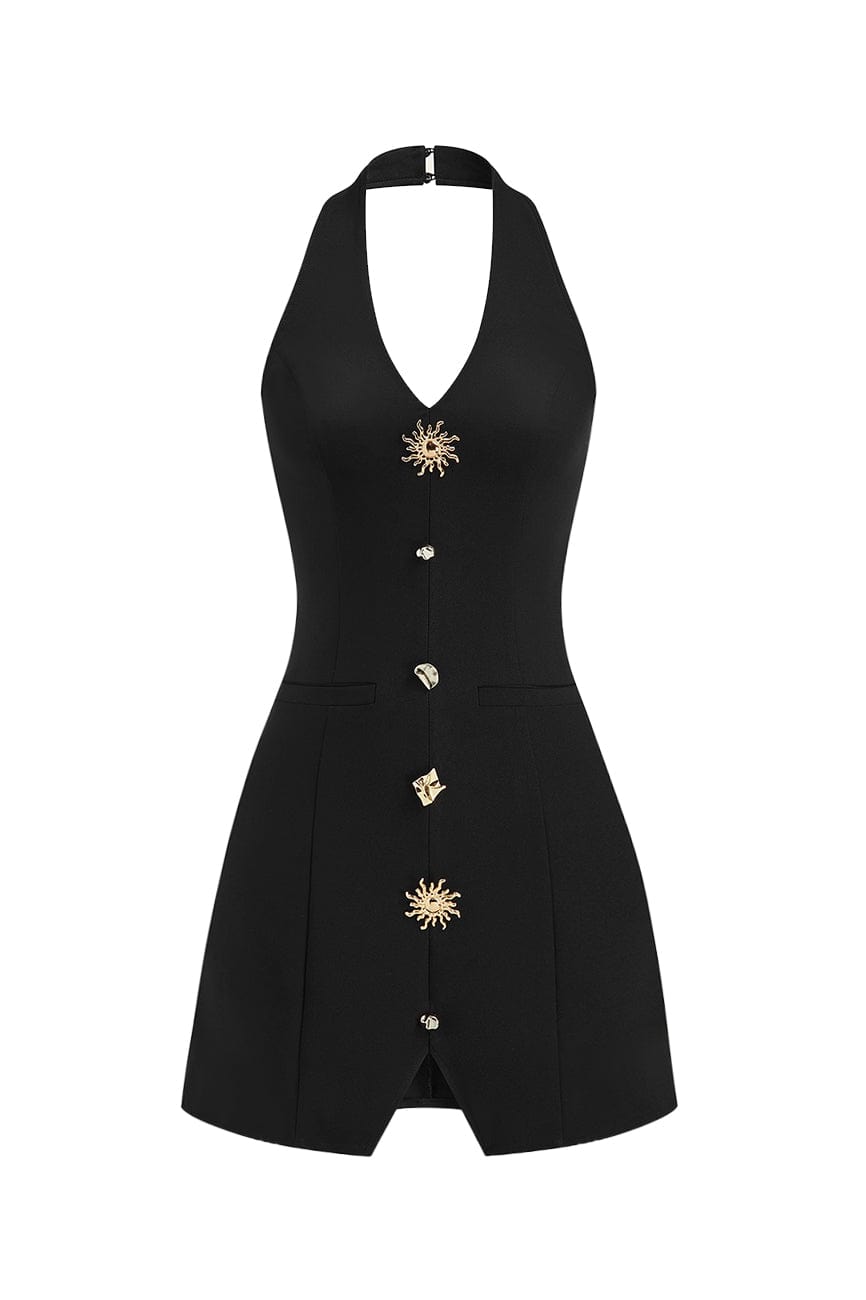 Moon 45 Gray / S Metal Buckle Bodycon Mini Skirt