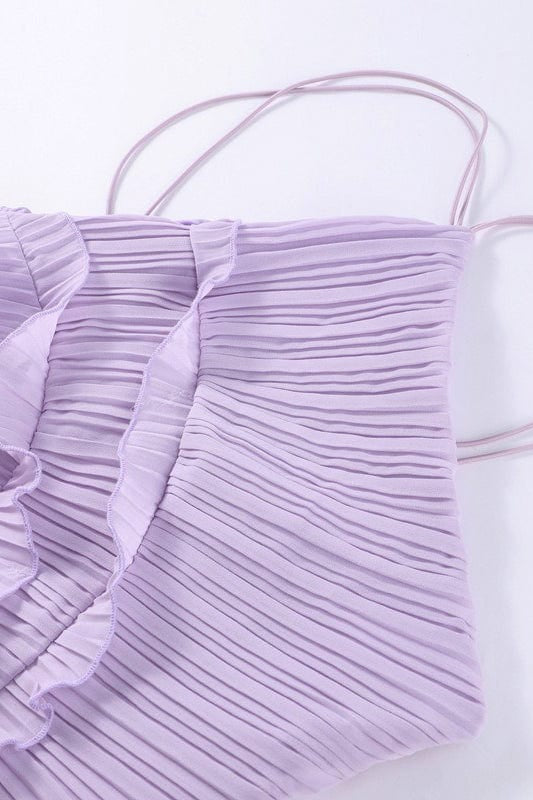 Moon 45 Halter Neck Ruffle Dress