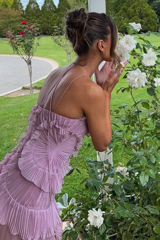 Moon 45 Halter Neck Ruffle Dress