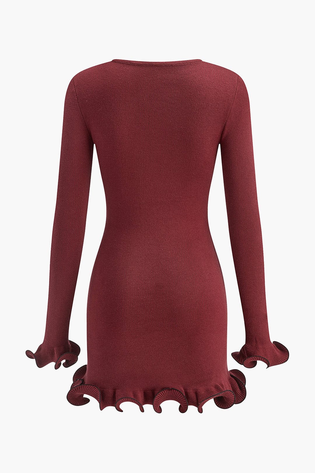 Moon 45 Knit Contrast Whipstitching Dress