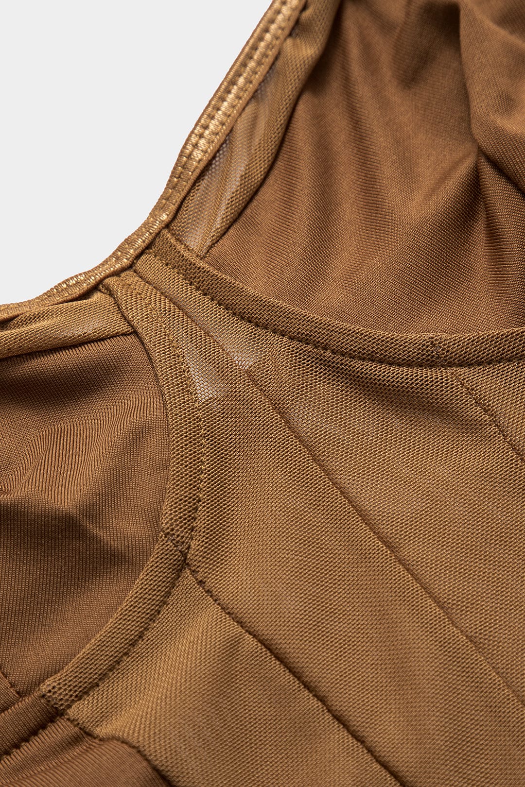 Moon 45 Mesh Backless Sheer Patchwork Corset Slip