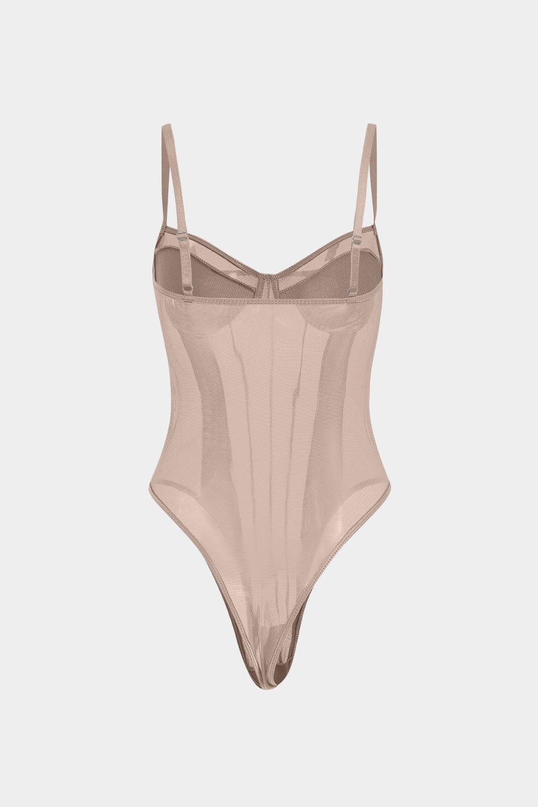 Moon 45 Mesh Backless Sheer Patchwork Corset Slip