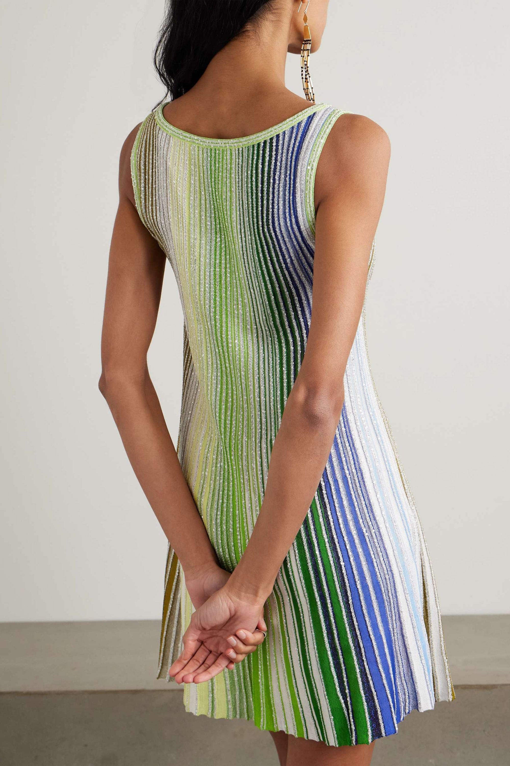 Moon 45 Multi-color Lurex Knit Mini Skirt