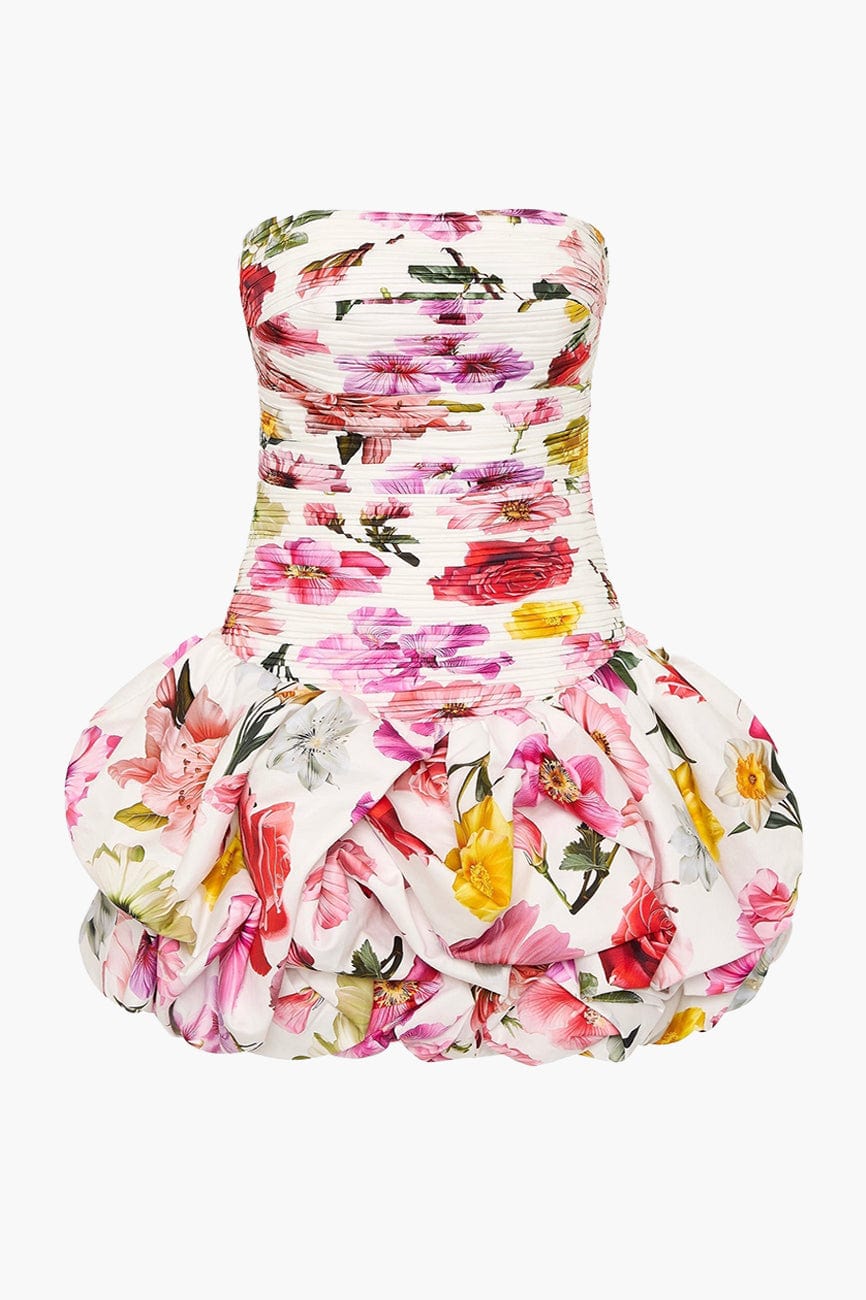 Moon 45 Multicolor Pleated Peplum Mini Skirt