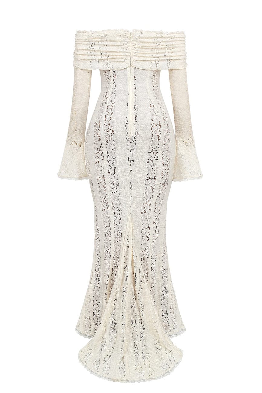 Moon 45 Off Shoulder Lace Maxi Dress