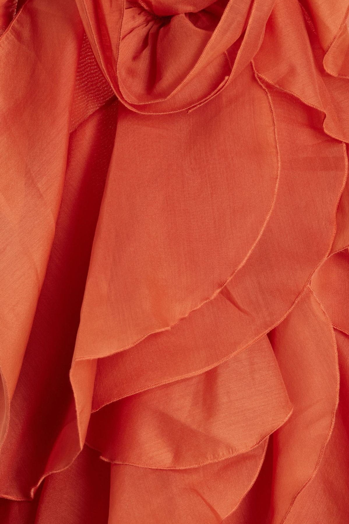 Moon 45 Ruffle Floral Lightweight Loose Tie-Back Backless Midi Dress