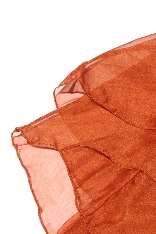 Moon 45 Ruffle Floral Lightweight Loose Tie-Back Backless Midi Dress