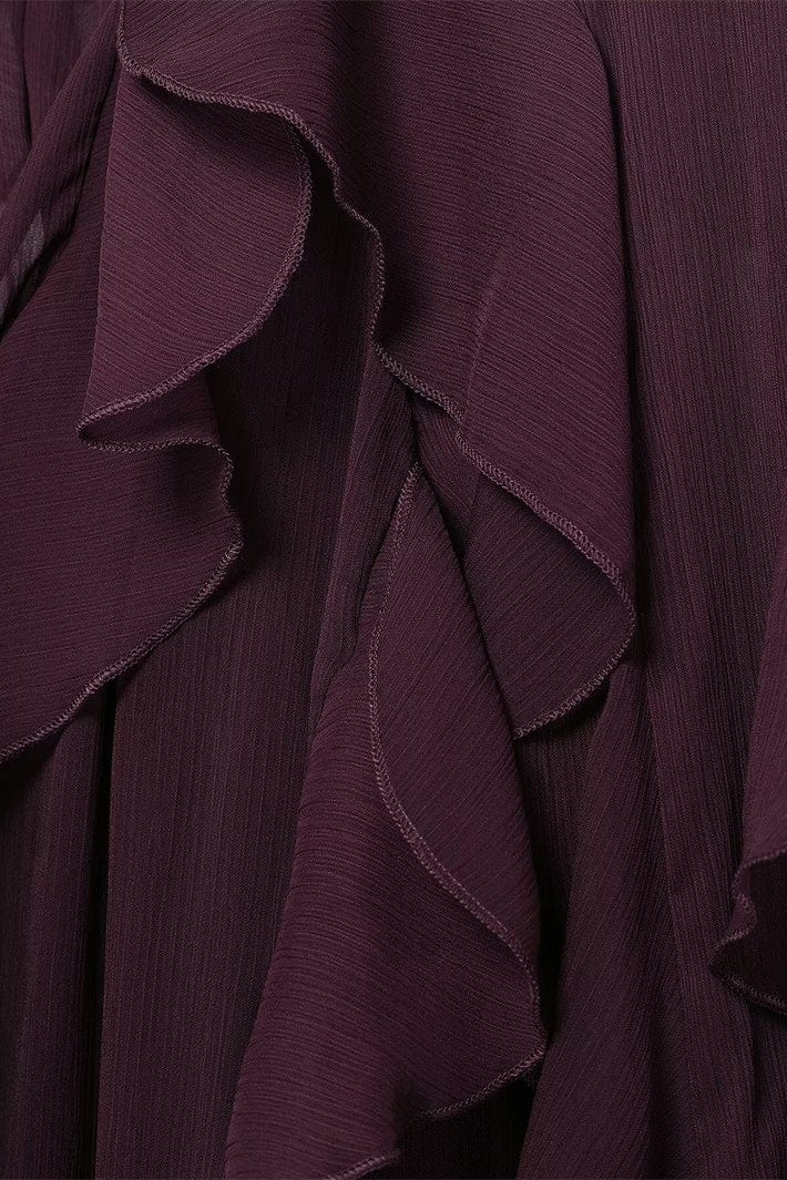 Moon 45 Ruffle-Trimmed Sheer Loose Top