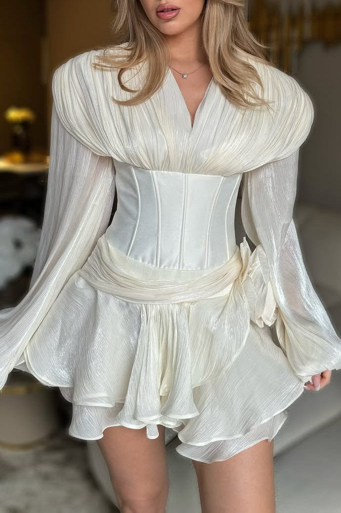 Moon 45 Ruffled Corset Mini Skirt