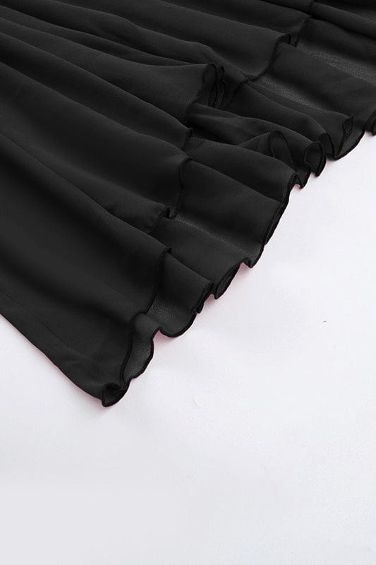 Moon 45 Spliced Ruffle Trim Maxi Dress