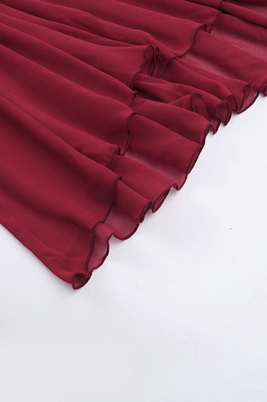 Moon 45 Spliced Ruffle Trim Maxi Dress