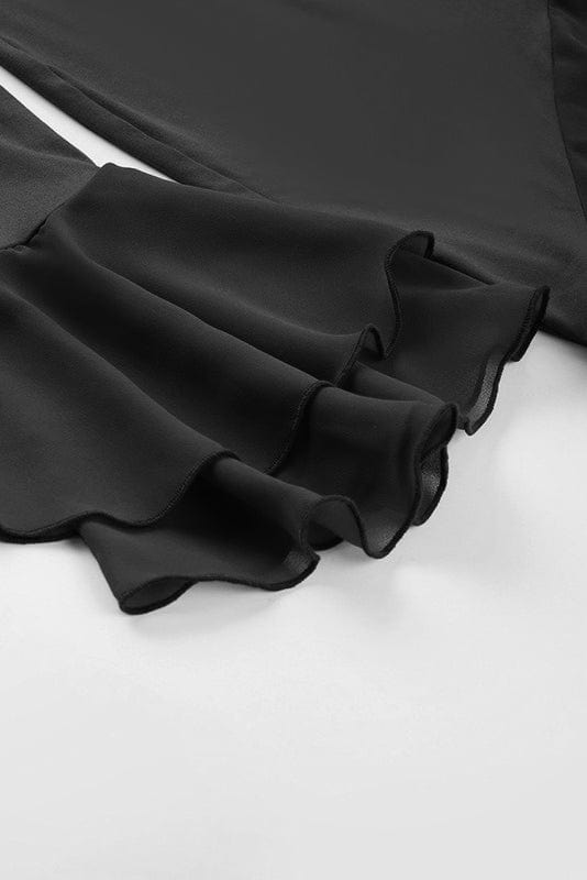 Moon 45 Spliced Ruffle Trim Maxi Dress