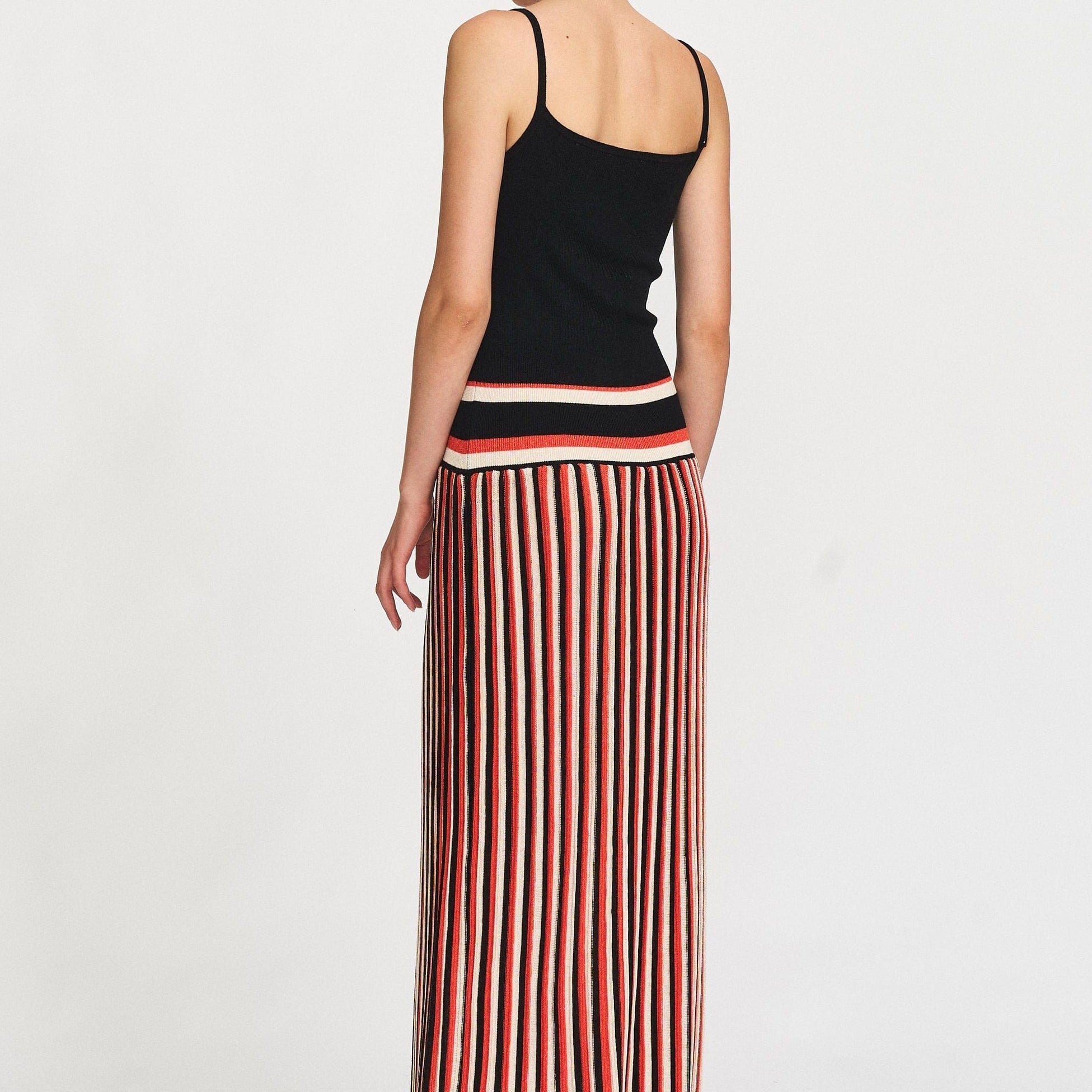 Moon 45 Striped Knit Maxi Dress