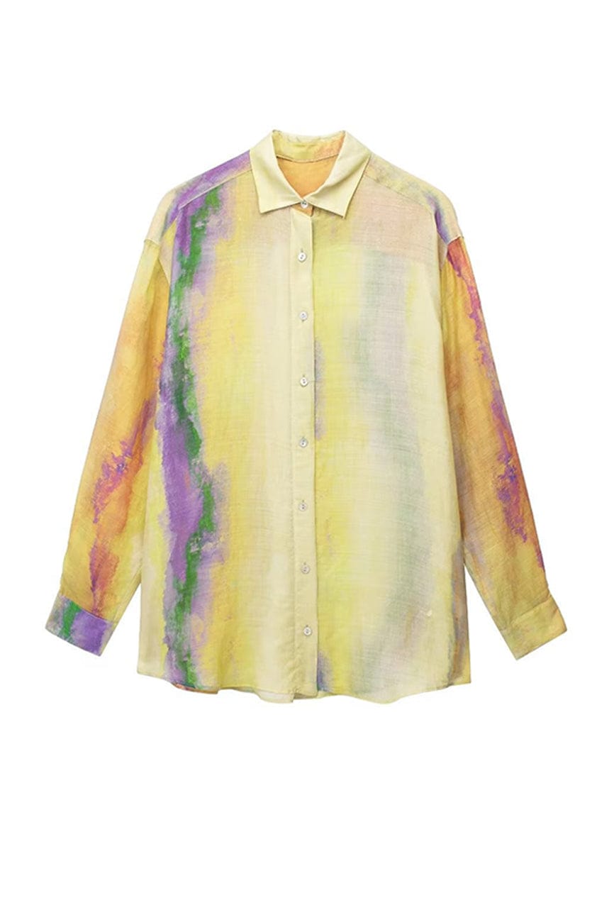 Moon 45 Tie-Dye Printed Wrap Skirt Two-Piece Set