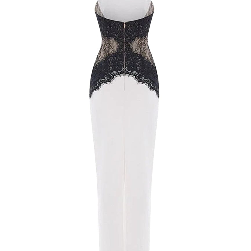 Moon 45 Transparent Waist Lace Maxi Dress