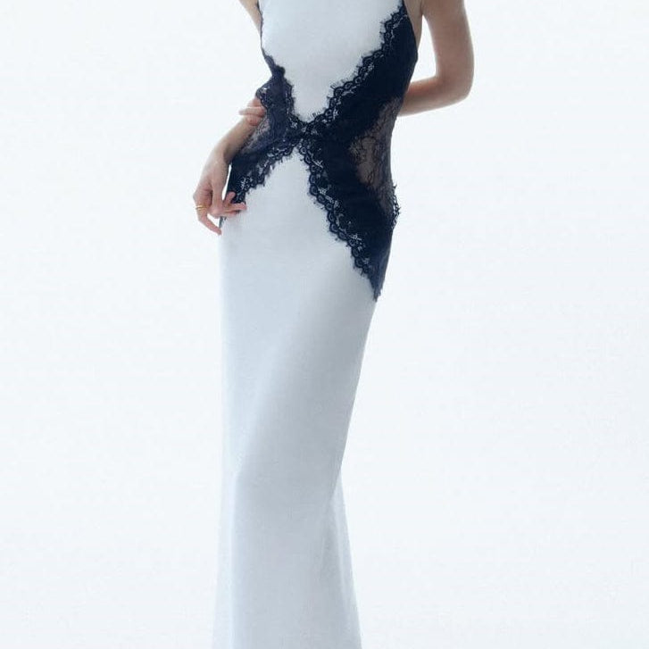Moon 45 Transparent Waist Lace Maxi Dress