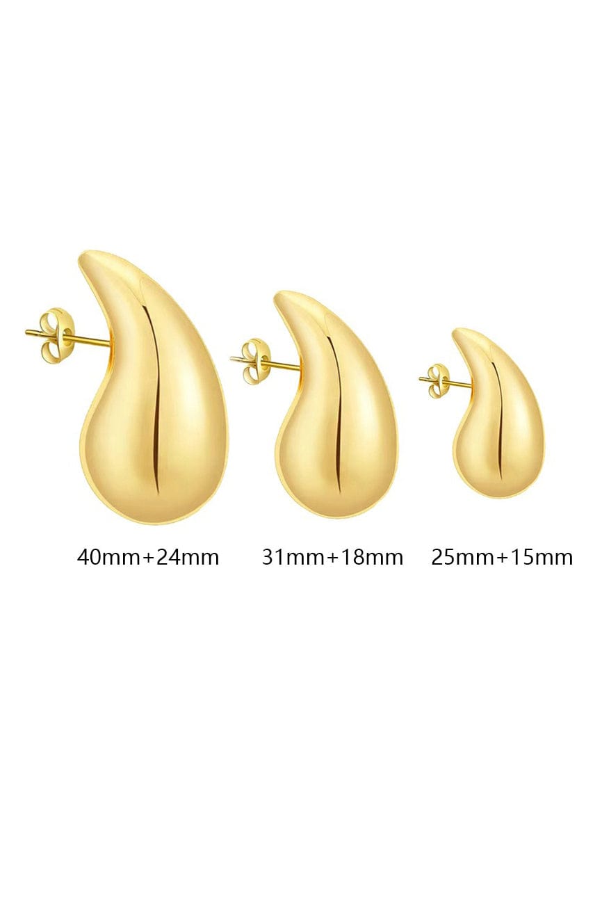 Moon 45 Waterdrop-shaped Metal Earrings