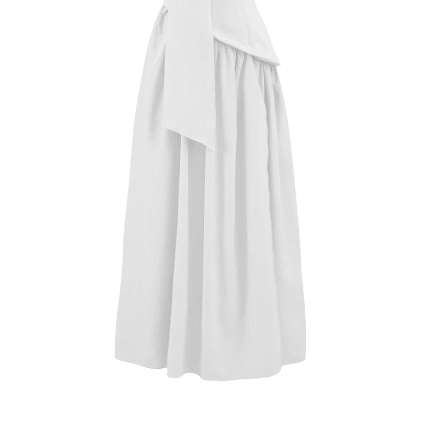 Moon 45 White / XS Adjustable Strapless Mesh Patchwork Dress