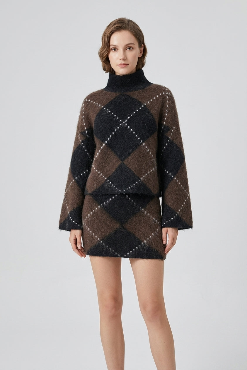 Argyle Wool-Blend Sweater