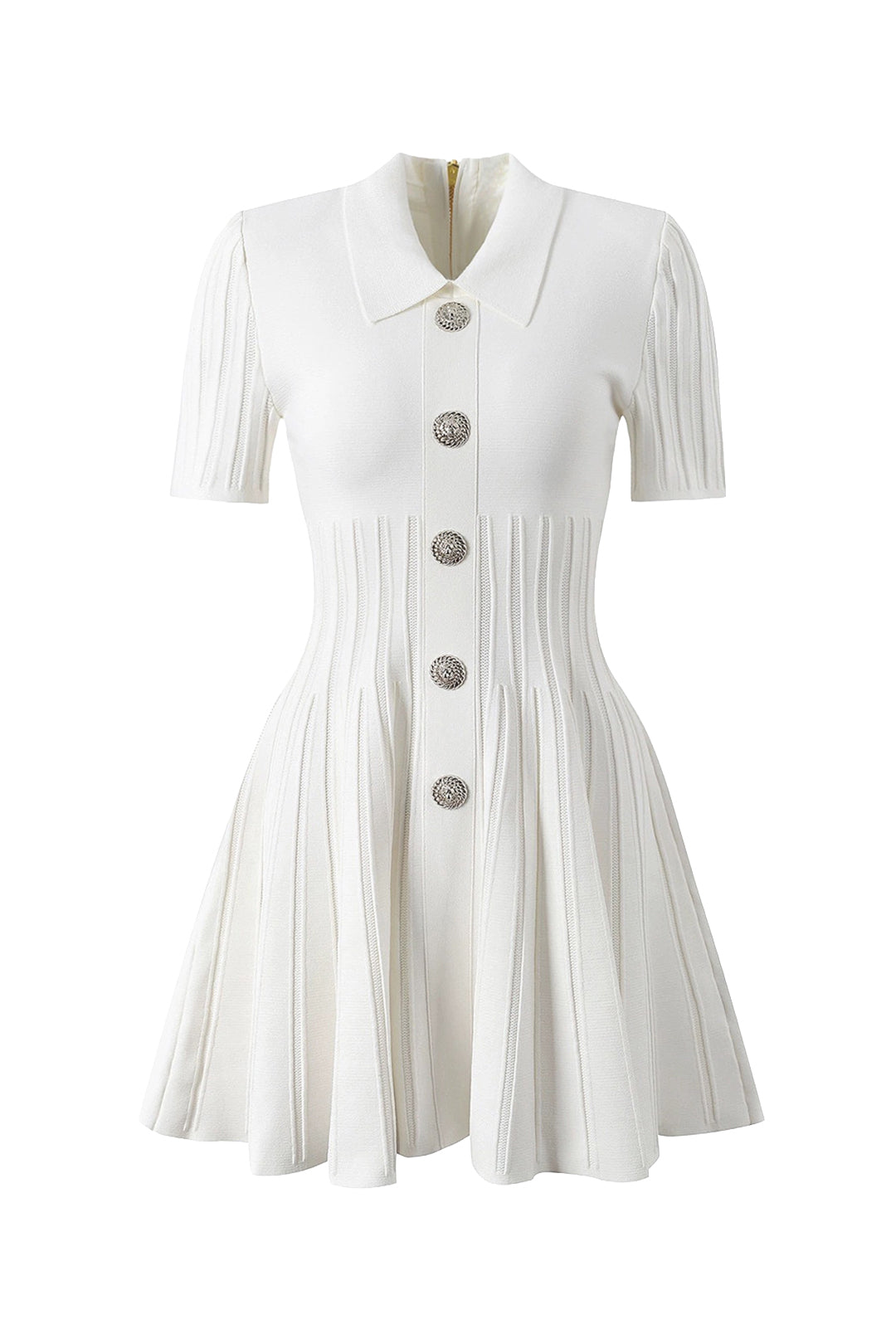 Waist-Cinching Knit Mini Dress