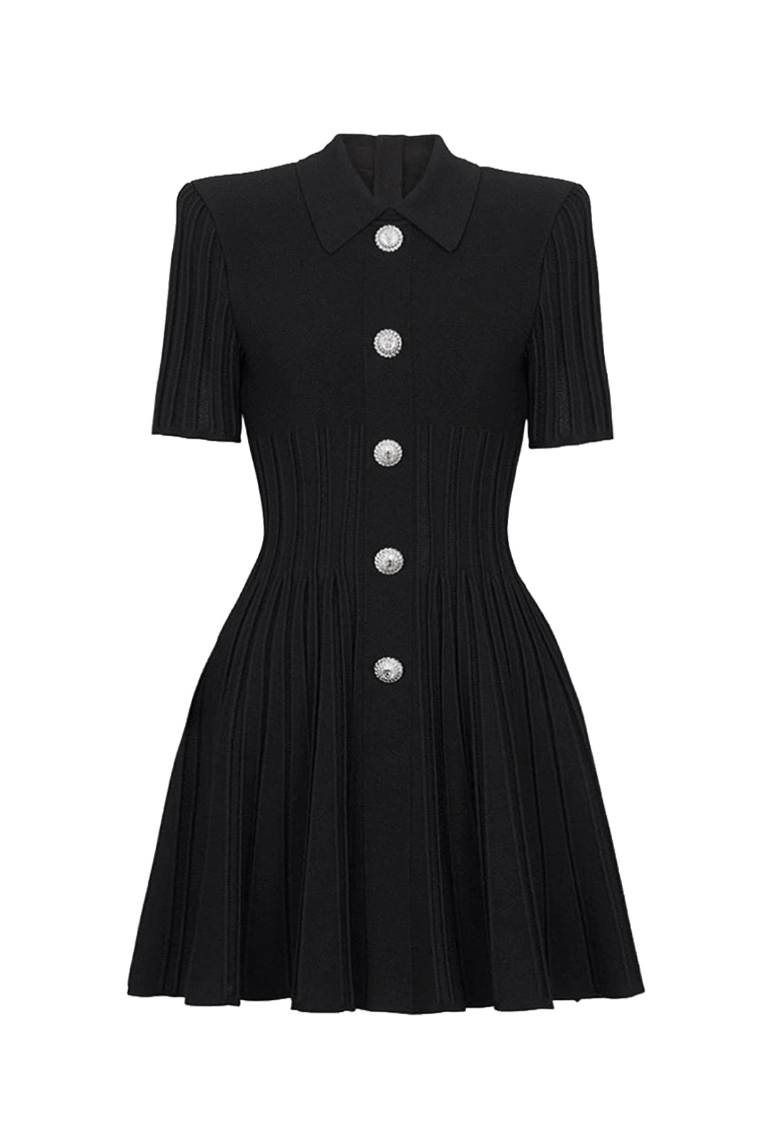 Waist-Cinching Knit Mini Dress