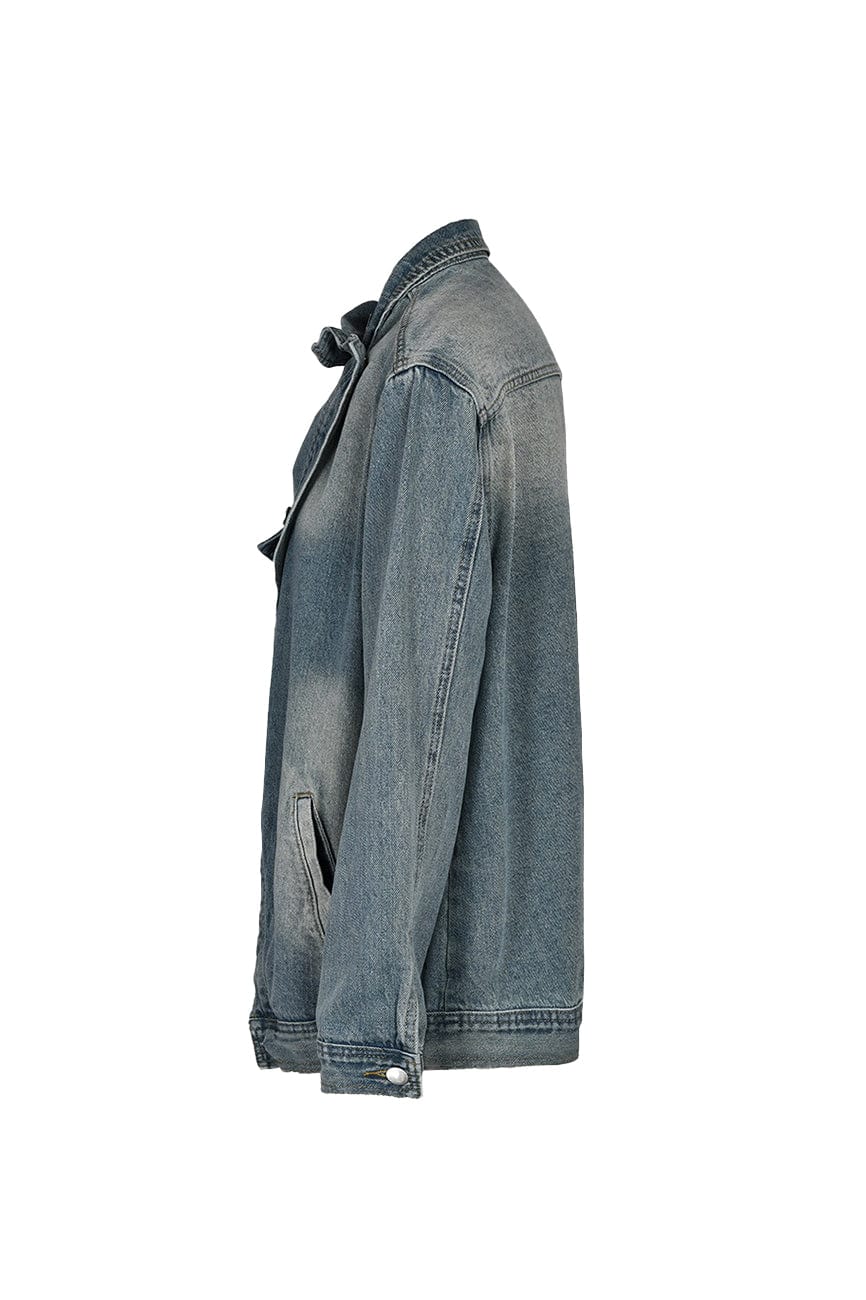 Moon 45 Asymmetric Split Denim Jacket