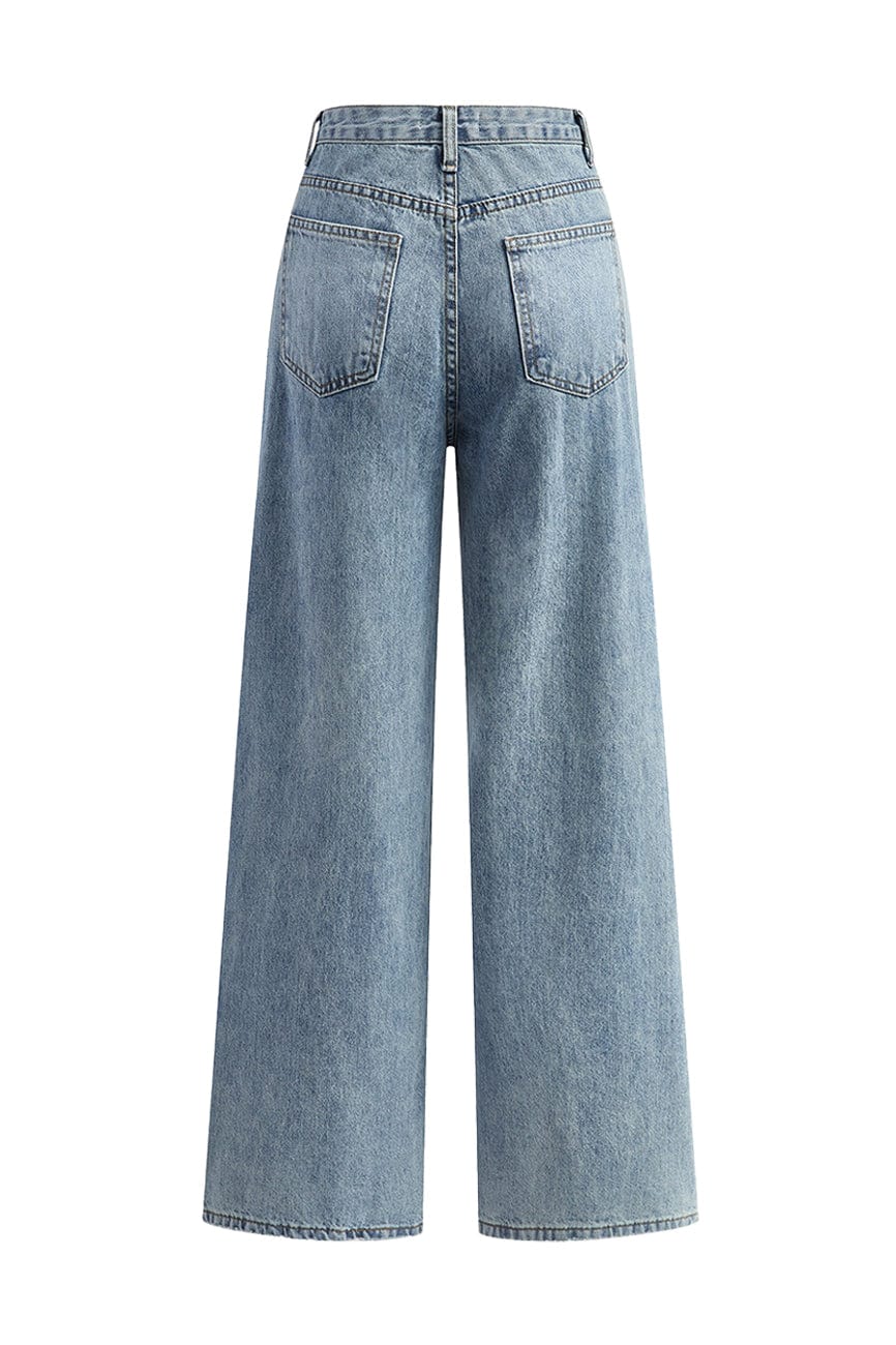 Moon 45 Asymmetric Waist Straight Leg Jeans