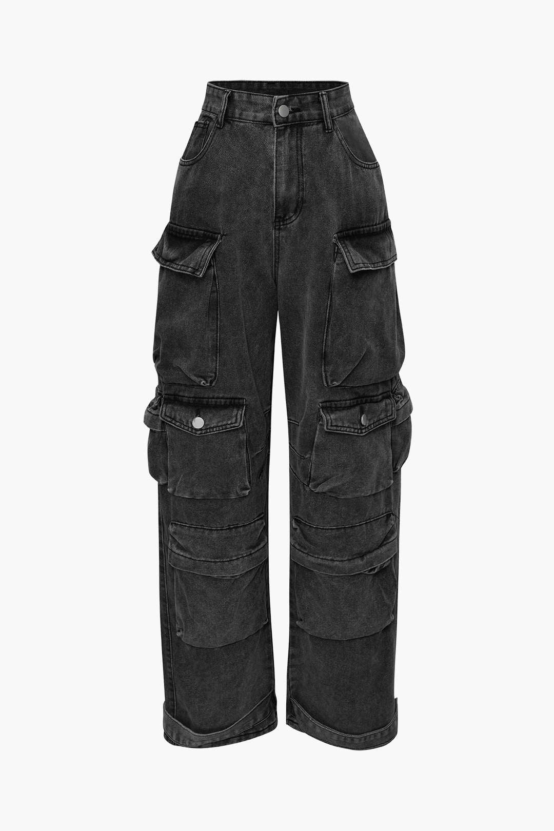 Moon 45 BACK / XXS Multi Pocket Wide Leg Cargo Jeans