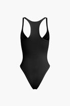 Moon 45 Basic Solid Deep-V Neck Bustier Bodysuit