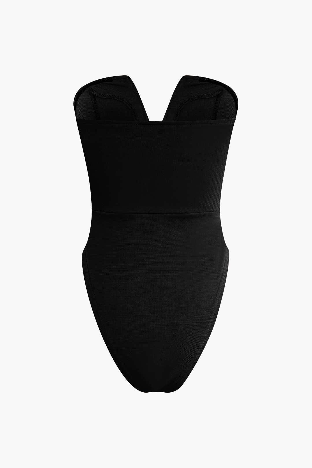 Moon 45 Basic V-neck Strapless Bodysuit