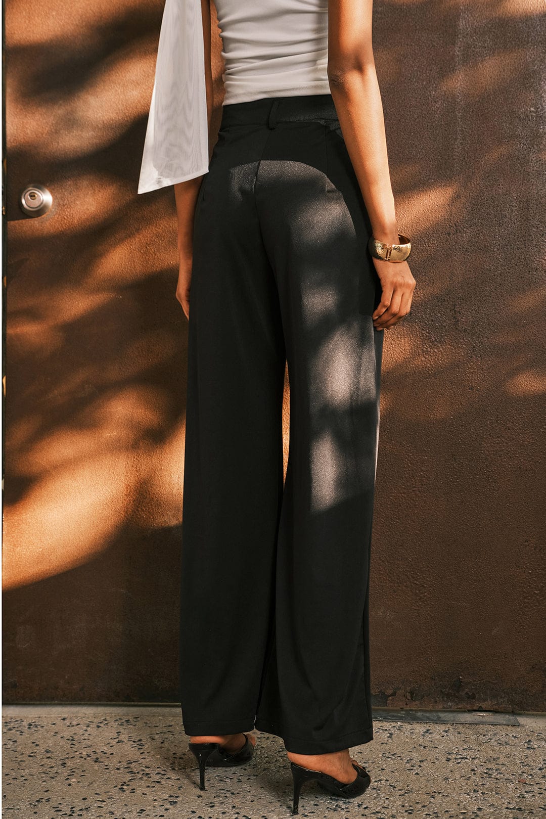 Moon 45 Basic Wide Leg Suit Pants