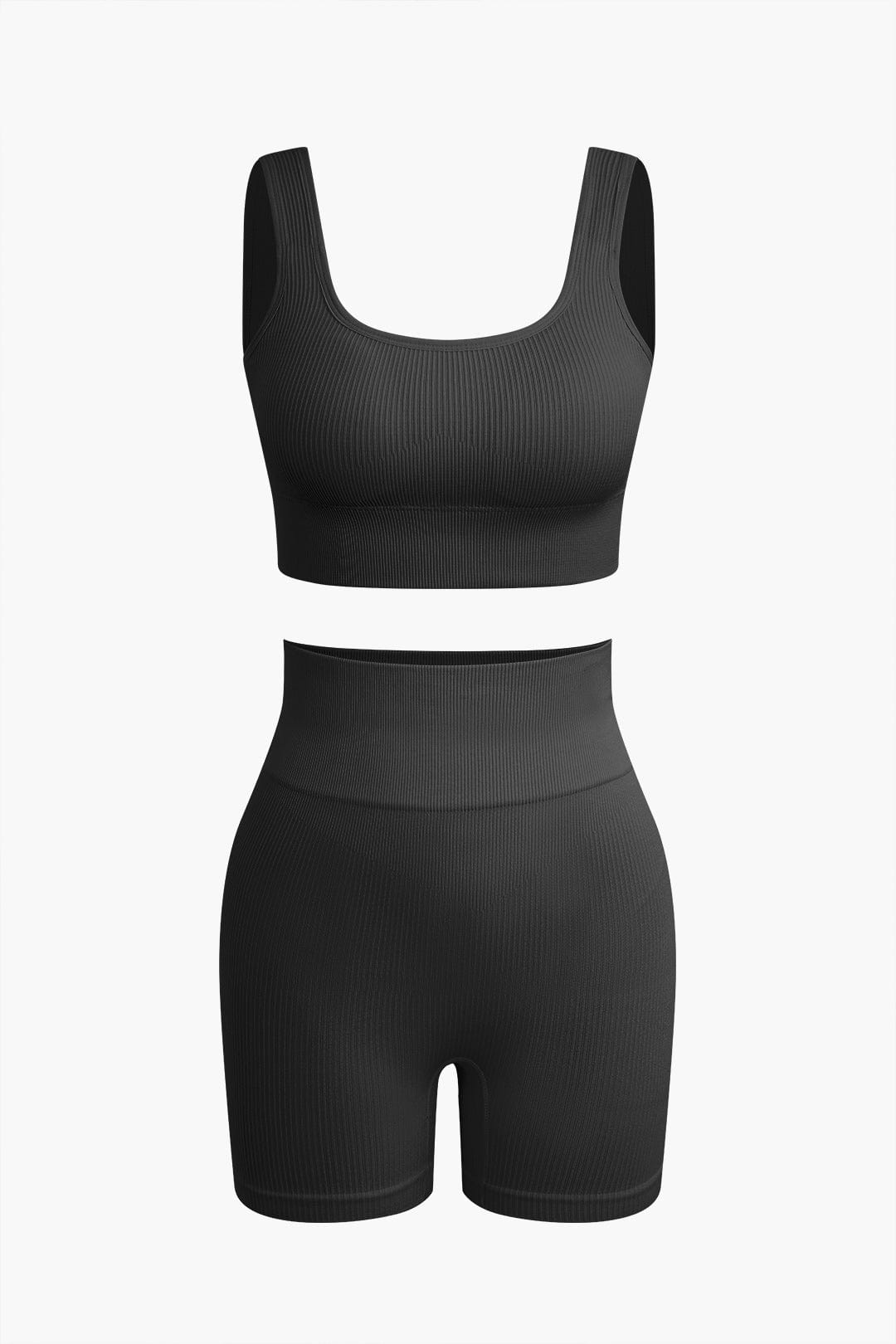 Moon 45 BLACK / S Basic Yoga Tank & Shorts Set