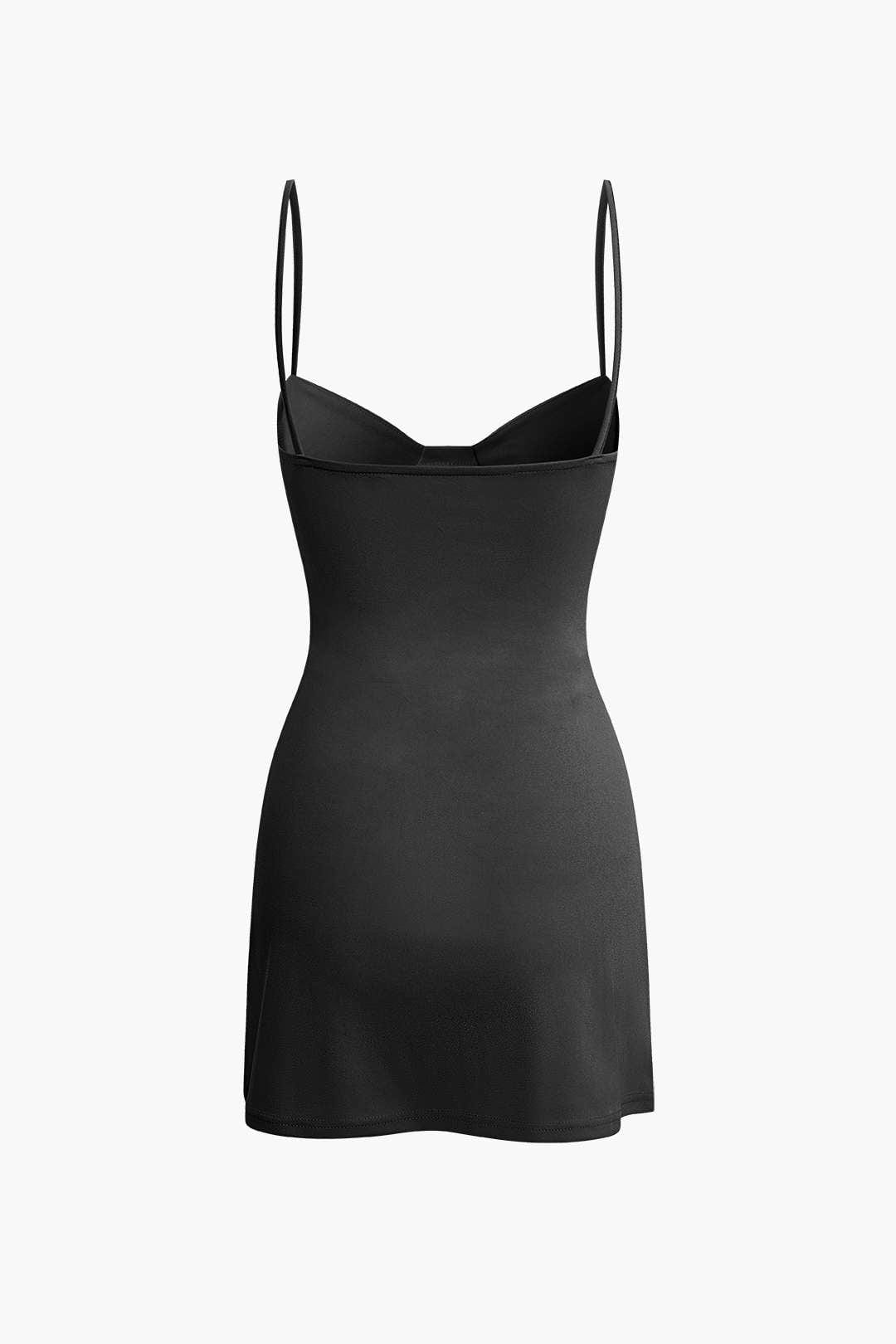 Moon 45 BLACK / XS Basic Solid Bustier Slip Mini Dress