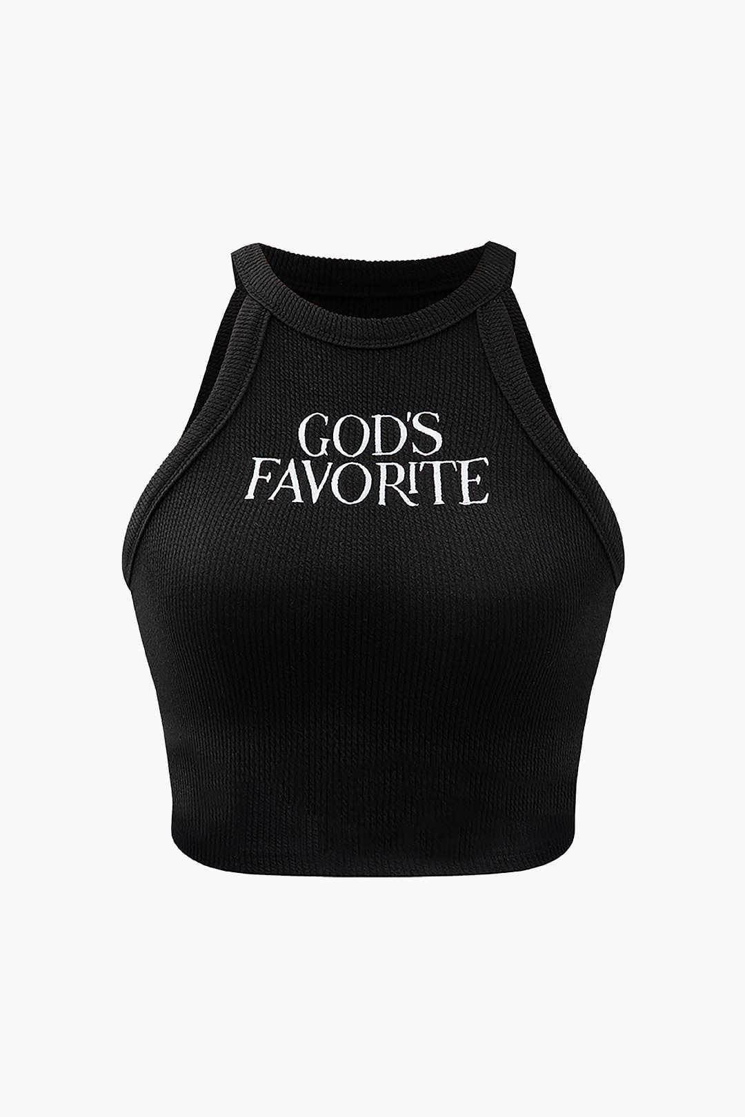 Moon 45 BLACK / XS GOD'S FAVORITE Tank Top