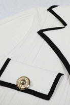 Moon 45 Blazer-Style Lapel Knitted Dress