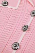 Moon 45 Blazer-Style Lapel Knitted Dress